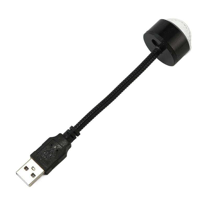 USB Цветная Сценическая Подсветка 161° Всестороннее Вращение Светодиодный Проектор Свет DJ Автомобиль Управляемый Голосом Музыкой Атмосферные Огни для Вечеринки