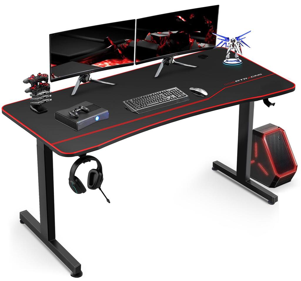 GTRACING игровой стол компьютерный стол рабочий стол год ПК стол стол для удаленной работы коврик в комплекте игровой коврик для мыши рабочий стол поддерживает крепление кронштейна монитора