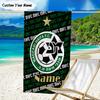 1PC Custom Name Beach Towel Maccabi FC Crest Beach Towel, Suitable for Camping, Travel, Beach Accessories, Super Absorbent, Family Gift