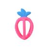 Baby Hand Grab Ball Teether Baby Silicone Strawberry Soothing Chew Child Spherical Molar Stick Toy