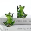 2Pcs Creative Resin Funny Frog Figurines Interior Home Decor Accessories Office Tabletop Personalized Ornaments Gift Present