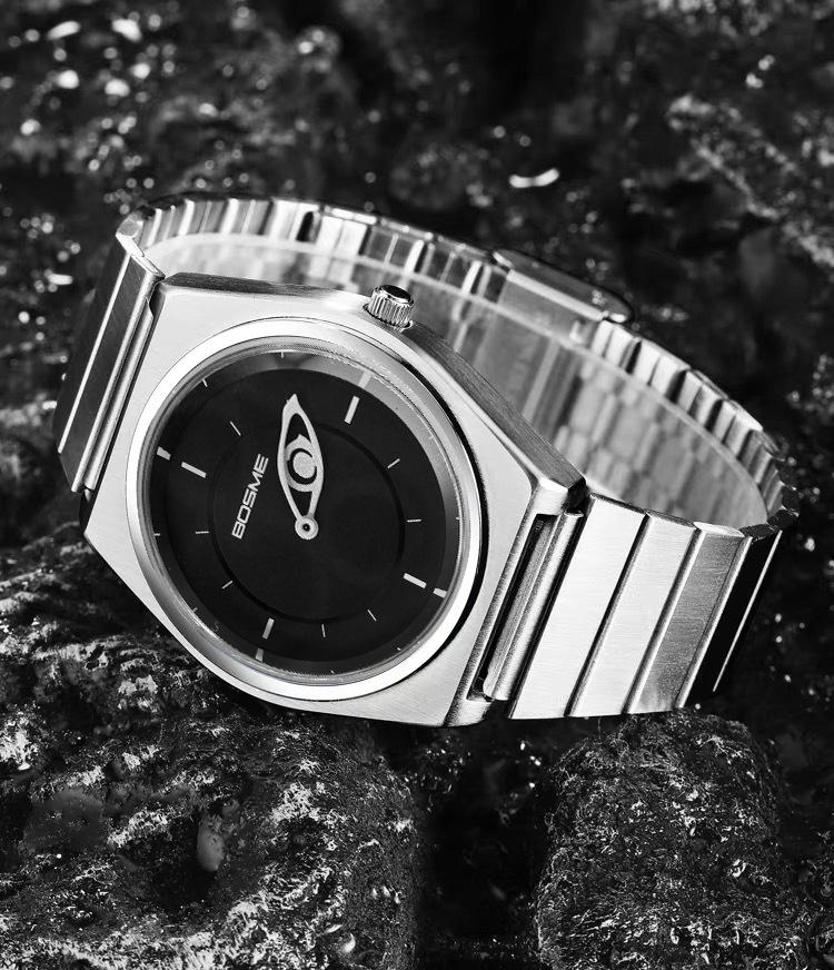 Men's Watch Unique Quartz Niche Unisex Men's and Women's Watch Steel Strap Waterproof Eye of God