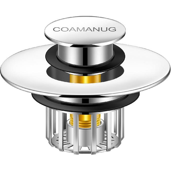 Заглушка для ванны | Уловитель волос для слива душа, Всплывающая заглушка для ванны со сливным отверстием | Заглушка для слива ванной комнаты | Защита слива для слива ванны 1-1/2 - 1-3/4""