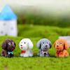 4pcs Mini Cute Dog Figurines Miniature Craft Fairy Garden DIY Kids Bedroom Living Room Car Ornament Home Decoration