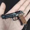 1:3 Alloy 1911 92f Mini Pistol Model Keychain Pendant Detachable Fake Toy Gun For PUBG Weapon Adult Children Christmas Gift