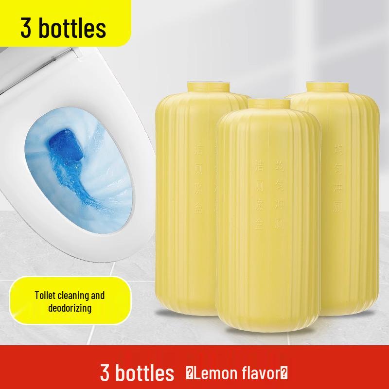 Набор из 3 антибактериальных средств для чистки унитаза: Мощная дезодорация, ароматное удаление накипи, длительный устранитель запаха