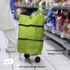 Легкая Складная Тележка для Продуктов на Колесах - Портативная Тележка для Покупок и Бытовая Ручная Тележка