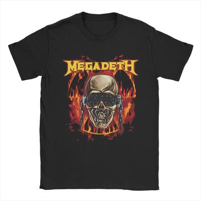 M-Megadethed Band Мужская футболка Новинка Футболка с коротким рукавом Круглый вырез Чистый хлопок Подарок на день рождения Топы