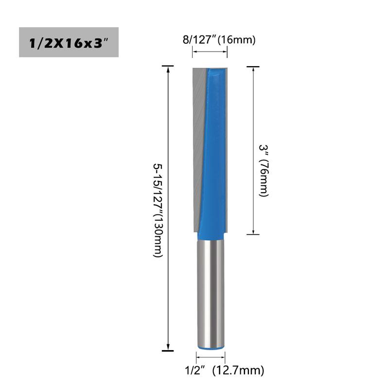 1/3PC 12mm 12.7mm Shank Lengthened Cleaning Bottom Keyhole Router Bit Diameter 16,18,20mm Engraving Machine Woodworking