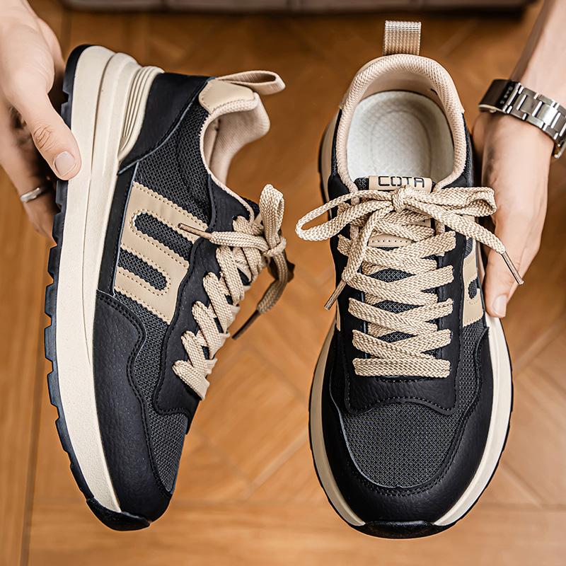 Новые модные мужские кроссовки Four Seasons с толстой подошвой для студентов и мальчиков, трендовые кроссовки с мягкой подошвой, дышащие, повседневные кроссовки для бега