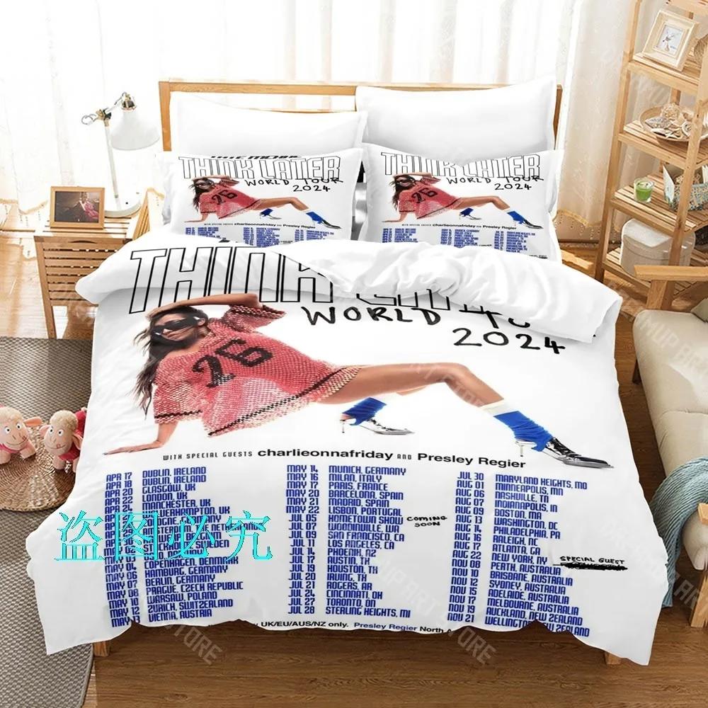 3D Print Tate McRae Bedding Set Single Twin Full Queen King Size Bed Set Aldult Kid Bedroom Duvetcover Sets Anime Bed Sheet
