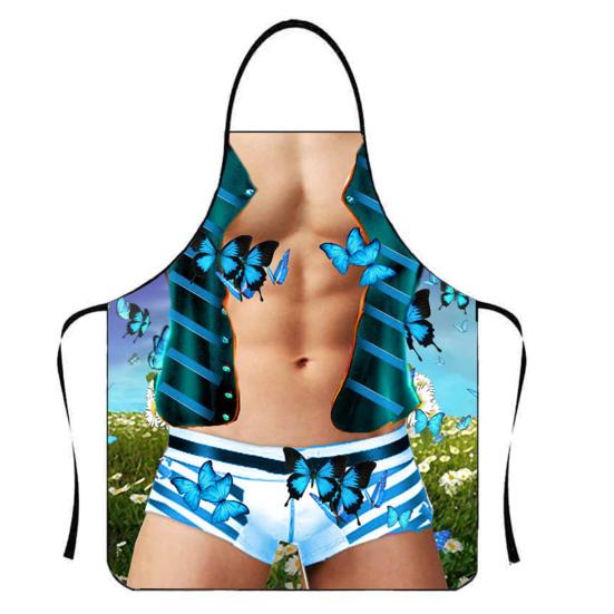 Funny Sleeveless Apron for Men Creative Cooking Apron with Adjustable Waist Ties White Elephant Gifts Holiday Aprons