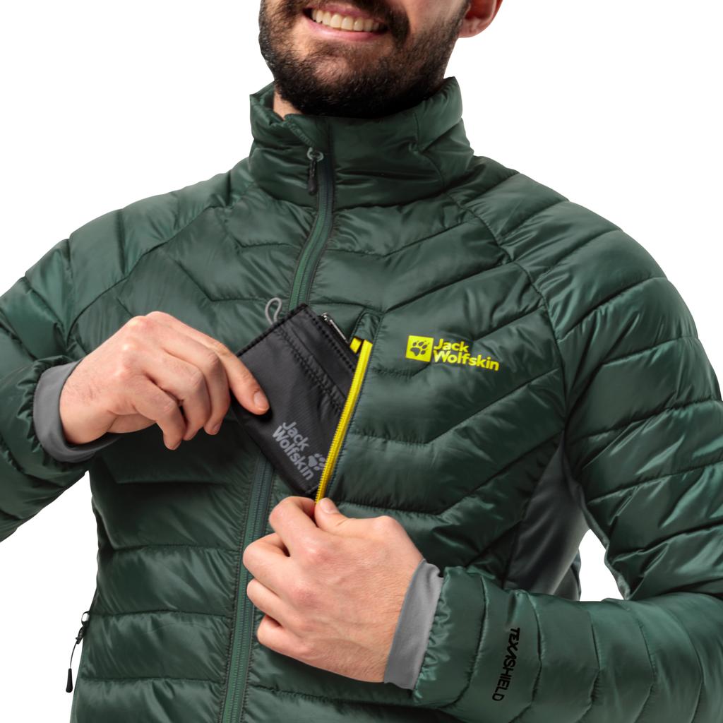 Jack Wolfskin Routeburn Pro Ins Jacket, Mens Green Jacket