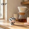 PLA Finger Clicker Cow Cupcake Fidget Toy, 3D Printed Key Hanging Decoration Clicky Button Sensory Toy for Anxiety Reduction & Focus Aid Tactile