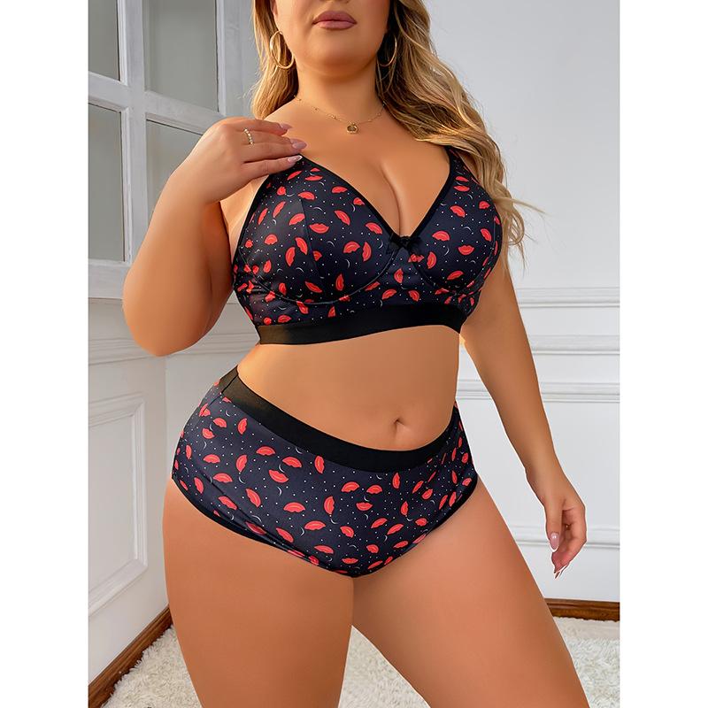 Сексуальный комплект нижнего белья большого размера Пуш-ап Регулируемый комплект бюстгальтера Сексуальное нижнее белье Чистое желание Тонкий Дышащий бюстгальтер