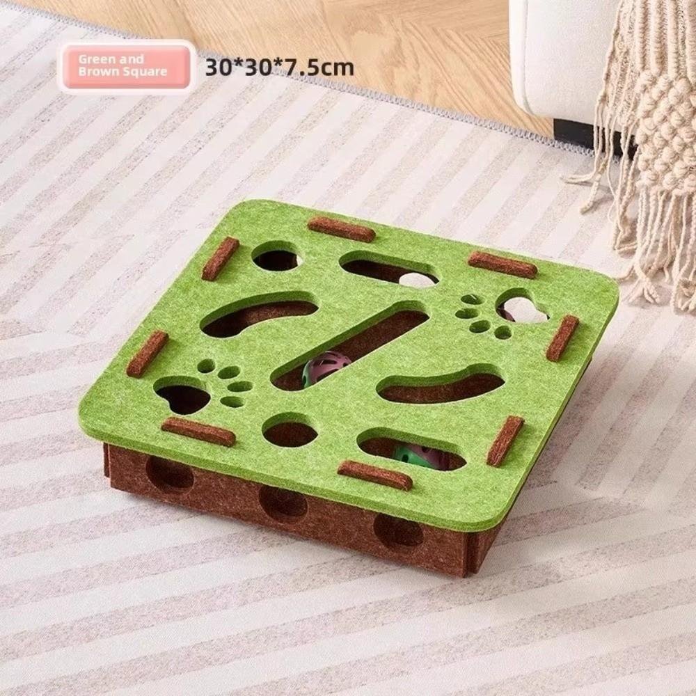 Felt Cat Puzzle Box Compact Size Cat Exercise Toy Durable Pet Entertainment Supplies  Kitten