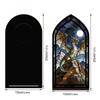 Multicolor Candle Holder Gothic Arch Design Light-transmitting Table Setting Book Nook  Living Room
