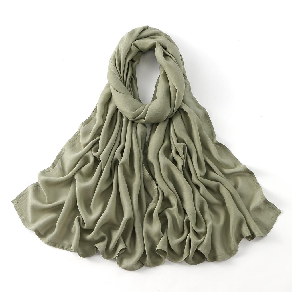 Muslim Modal Hijab Cotton Rayon Scarf for Women Double Stitching Wide Edge Rayon Shawl Islamic Thin Soft Viscose Turban Headband
