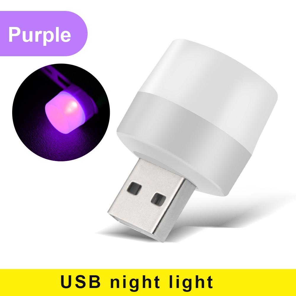 1 шт. Маленький круглый ночник Мини светодиодный ночник USB-штекер Лампа Зарядка от Power Bank USB Книжные светильники Светодиодное чтение