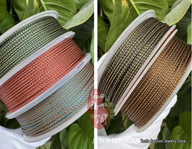 Плетеная веревка Millet Whisker 1,5 мм с узором «Дракон» - Нить смешанного цвета для браслетов и ожерелий DIY