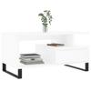  Coffee Table, White 90x49x45 Cm, Wood-based Material