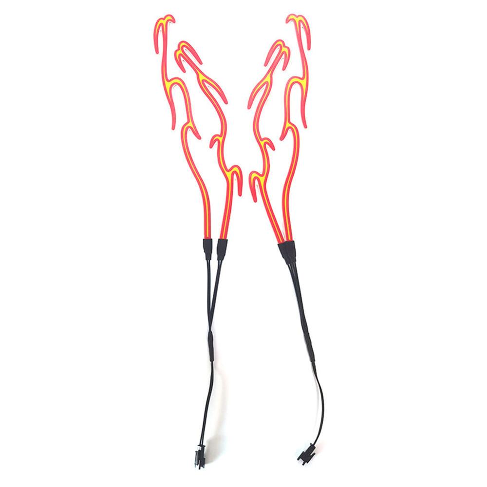 1 пара Светодиодная лента холодного света для мотоциклетного шлема, водонепроницаемая наклейка, мигающее предупреждение