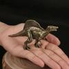 Brass Solid Jurassic Dinosaur Spinosaurus Statue Office Desktop Ornaments Tea Pet Crafts Animal Figurines Miniatures Toy Gifts