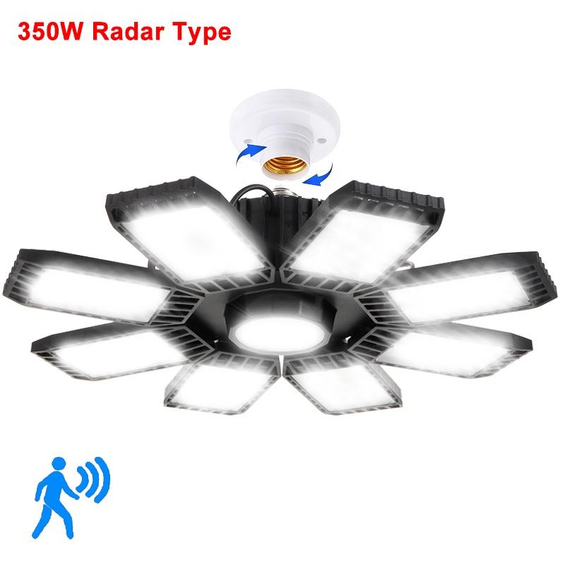 AC 85-265V 250W 6500K E27 Светодиодная лампа для гаража Регулируемая деформируемая лампа Потолочный светильник для магазина/склада/мастерской