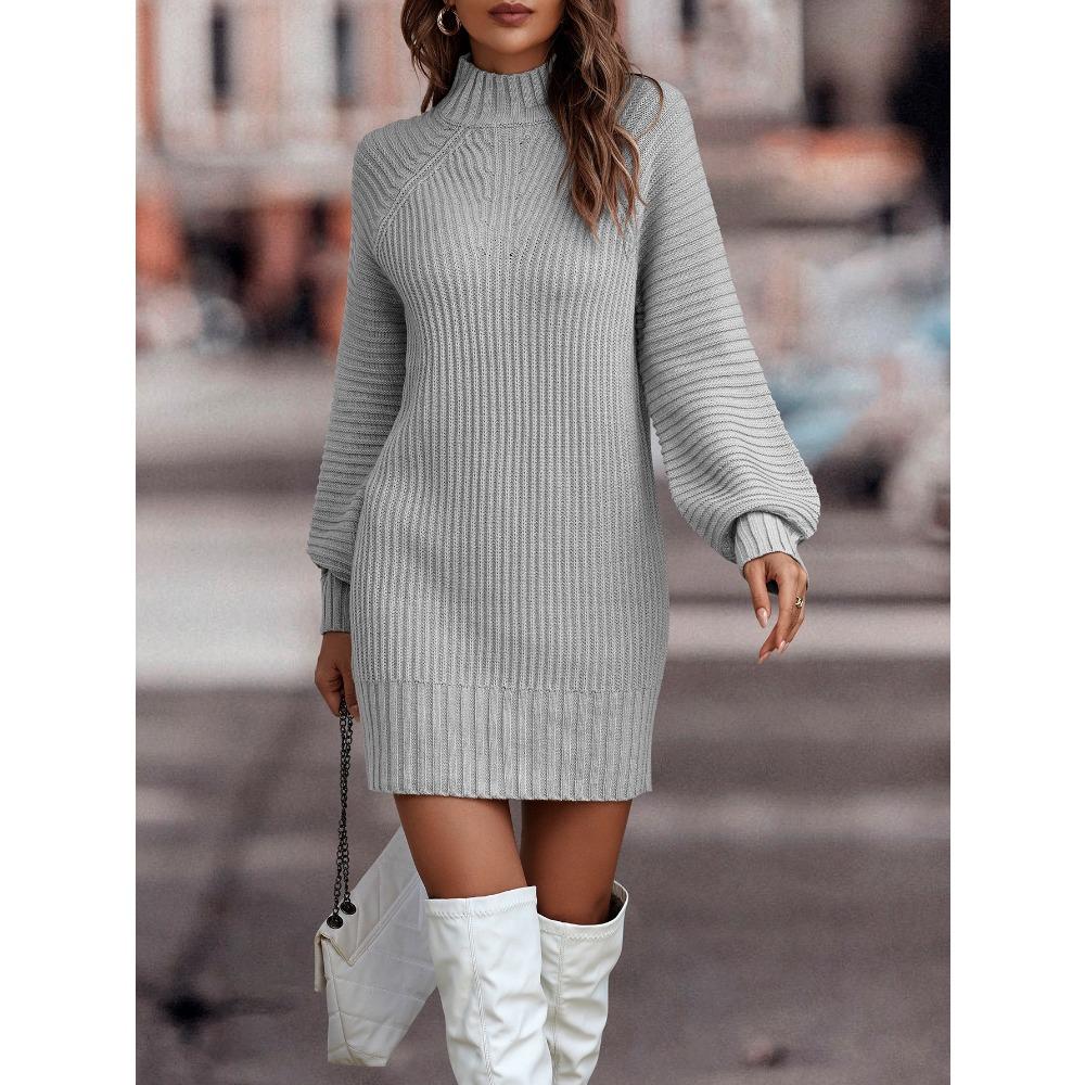 JPNTKY Женская мода Повседневные однотонные с принтом Осень Зима С длинным рукавом Полуводолазка Свободные свитера