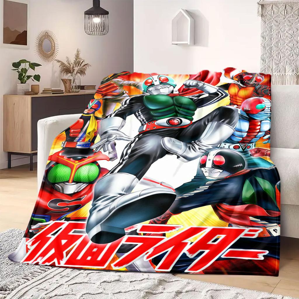 Showa Kamen Rider Flannel Blanket Warm,Comfortable,Suitable for Bedrooms,Sofas,Beds,Chairs,Picnics,Travel