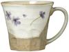 Mino Ware Mug Cup 220ml Purple Floret Made In Japan Approx. 132-8011