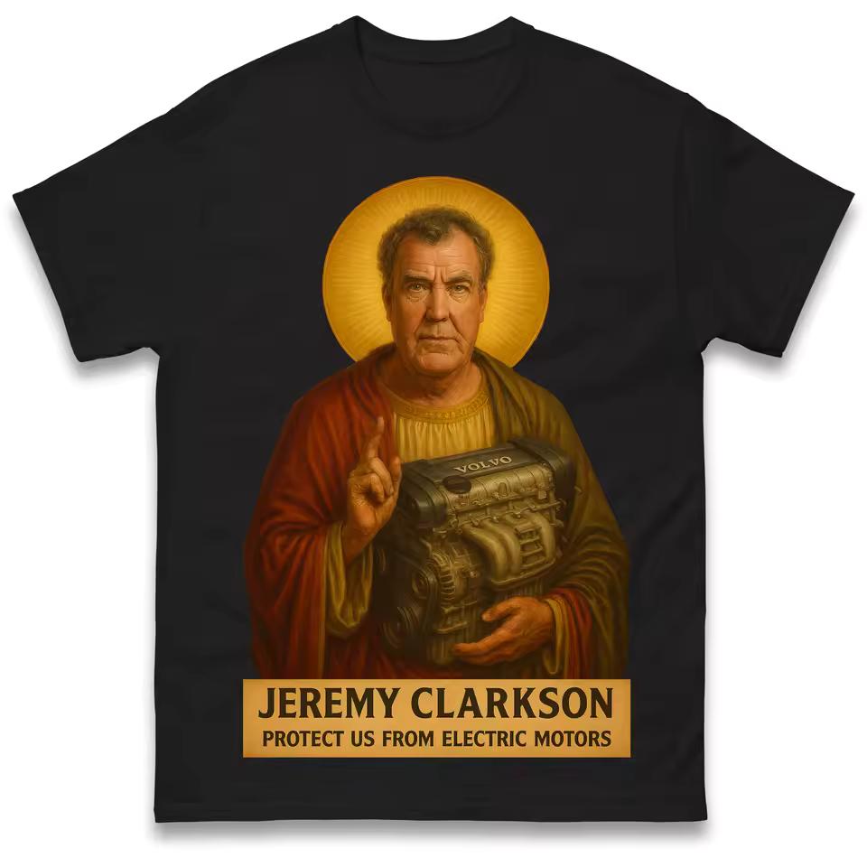 Jeremy Clarkson Protege Nosotros De Motores Eléctricos Camiseta Top Divertido Meme Gráfico Camiseta Unisex Casual Moda Camisetas