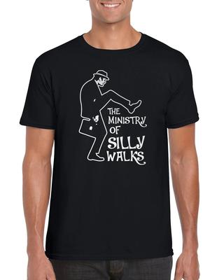 The Ministry Of Silly Walks Monty Python Inspired British Comedy T Shirt