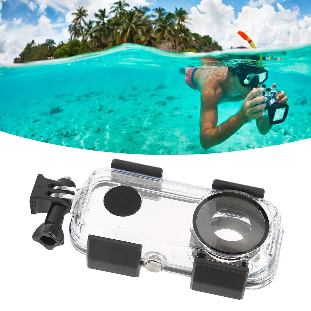 Underwater Housing for ONE Transparent Diving Case Waterproof Depth Camera Case for Diving Snorkeling Swimming X2, 40m/131ft