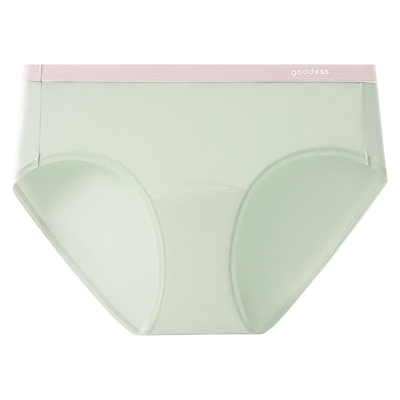 Женские трусы, однотонное дышащее антибактериальное хлопковое нижнее белье со средней талией