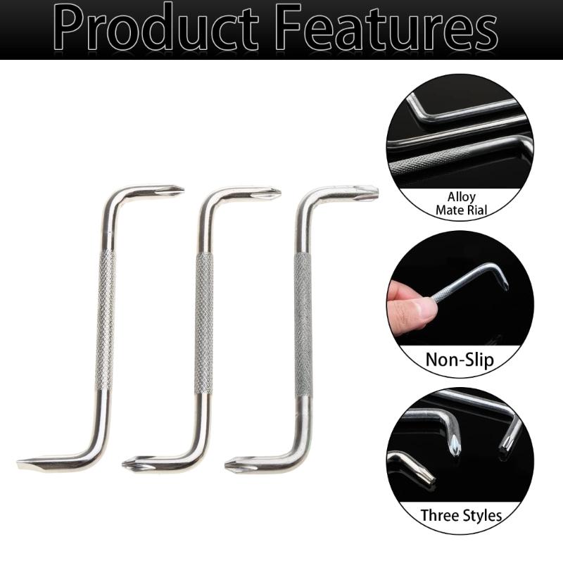 5Pcs Mini Stubby Screwdrivers with ZType Offset Screwdrivers Slotted Cross Double Head Mini Sewing Machine Screwdrivers