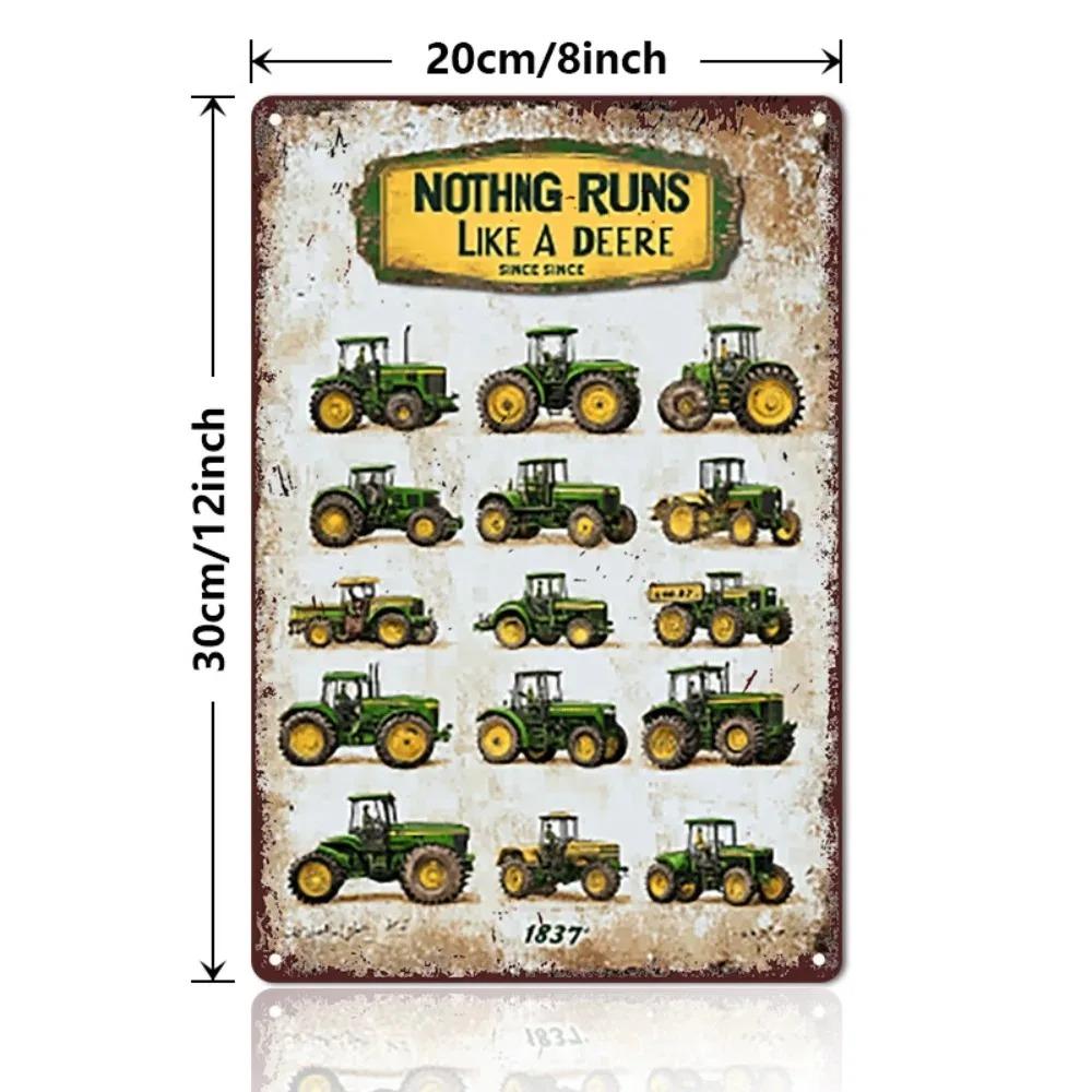 KitchenFarm Nostalgia Трактор Металлическая табличка Винтажный Рустикальный Настенный Декор 787x1181 Дюймов Ретро Бар Паб Жестяная табличка