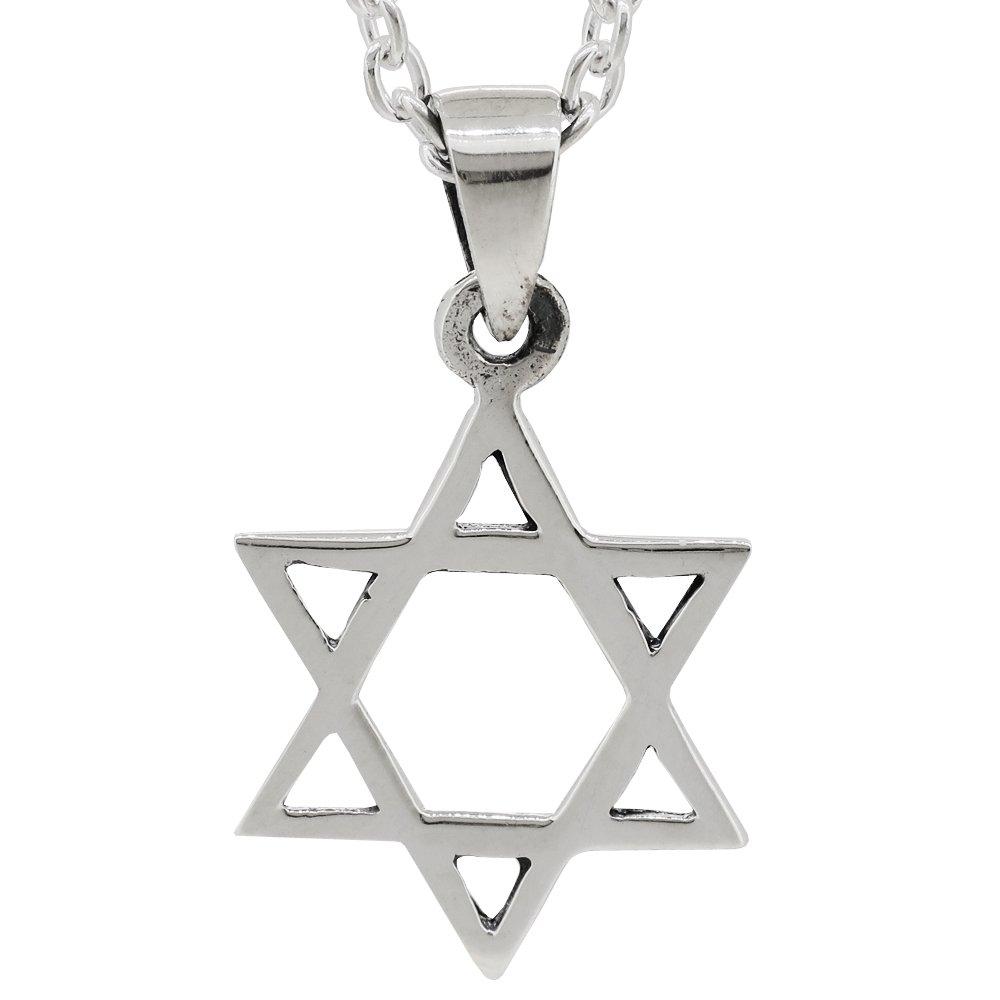 Простой кулон-гексаграмма из серебра 925 пробы [Shinjuku Ginnokura] (Нет цепи)