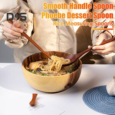 Деревянный набор ложек для воды, мерные ложки для риса, большой половник для супа с водой, полированная кухонная утварь для смешивания лапши для питья