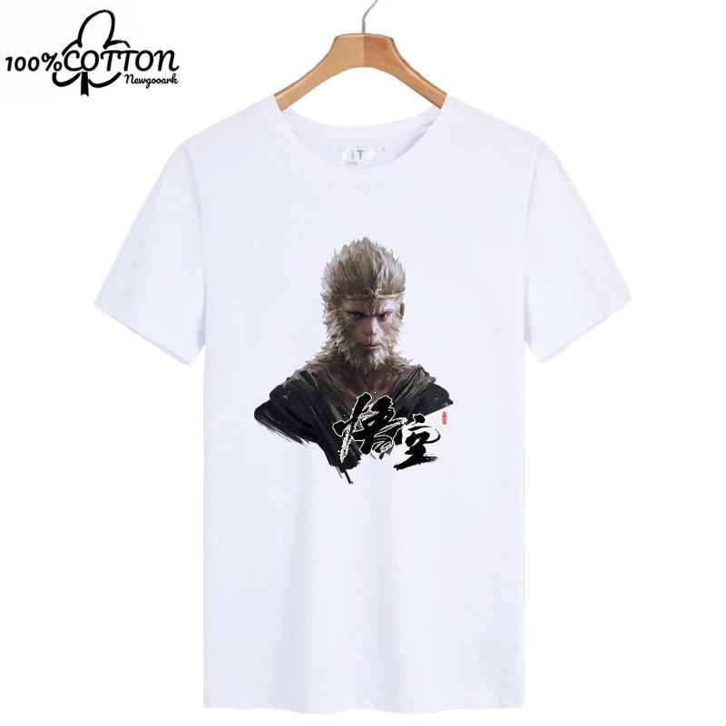 NG Black myth Wukong game та же футболка с короткими рукавами для мужчин и женщин из хлопка с коротким рукавом
