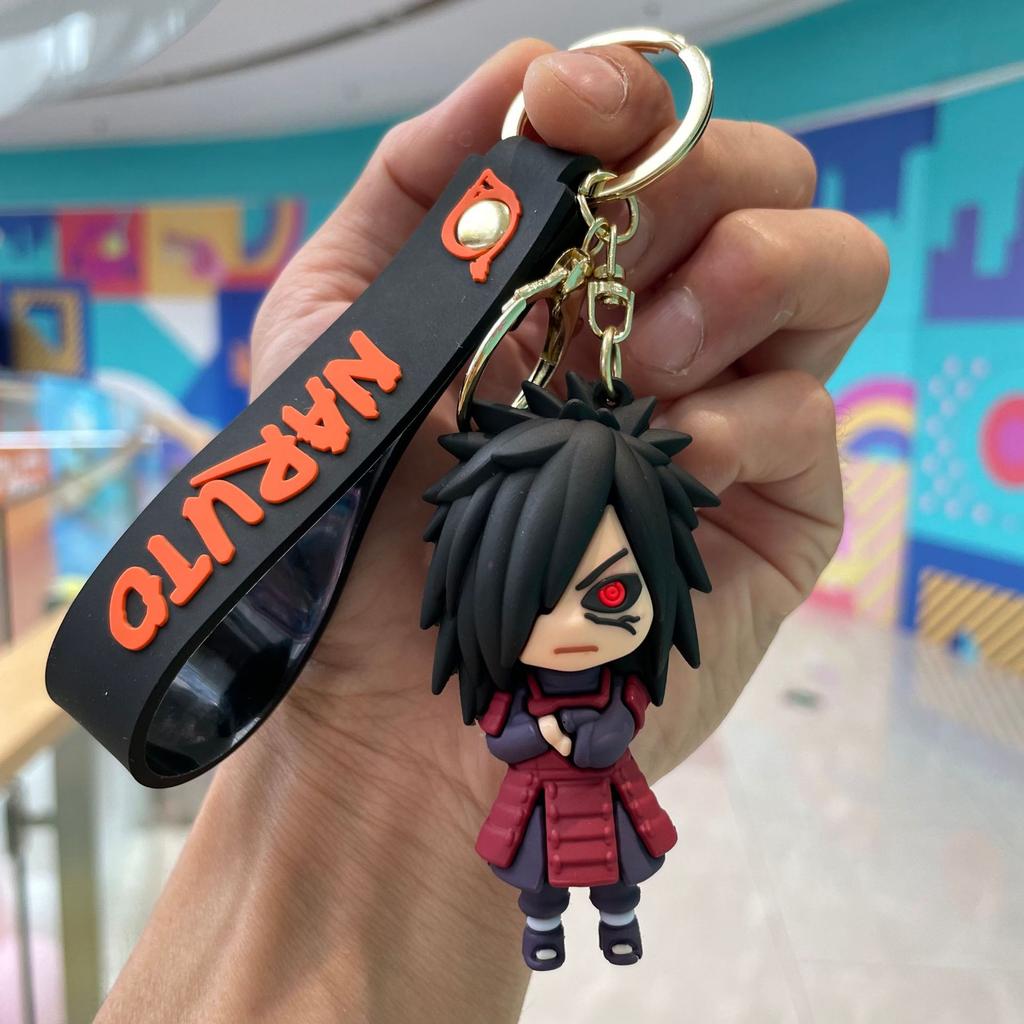 Naruto Anime PVC Keychain Figure - Haruno Sakura Hatake Kakashi Gaara Uzumaki Naruto - Pendant Key Rings for Kids Birthday Toy G