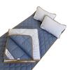 Blanket from Merino Wool Set + Mattress Topper + Pillow Blue