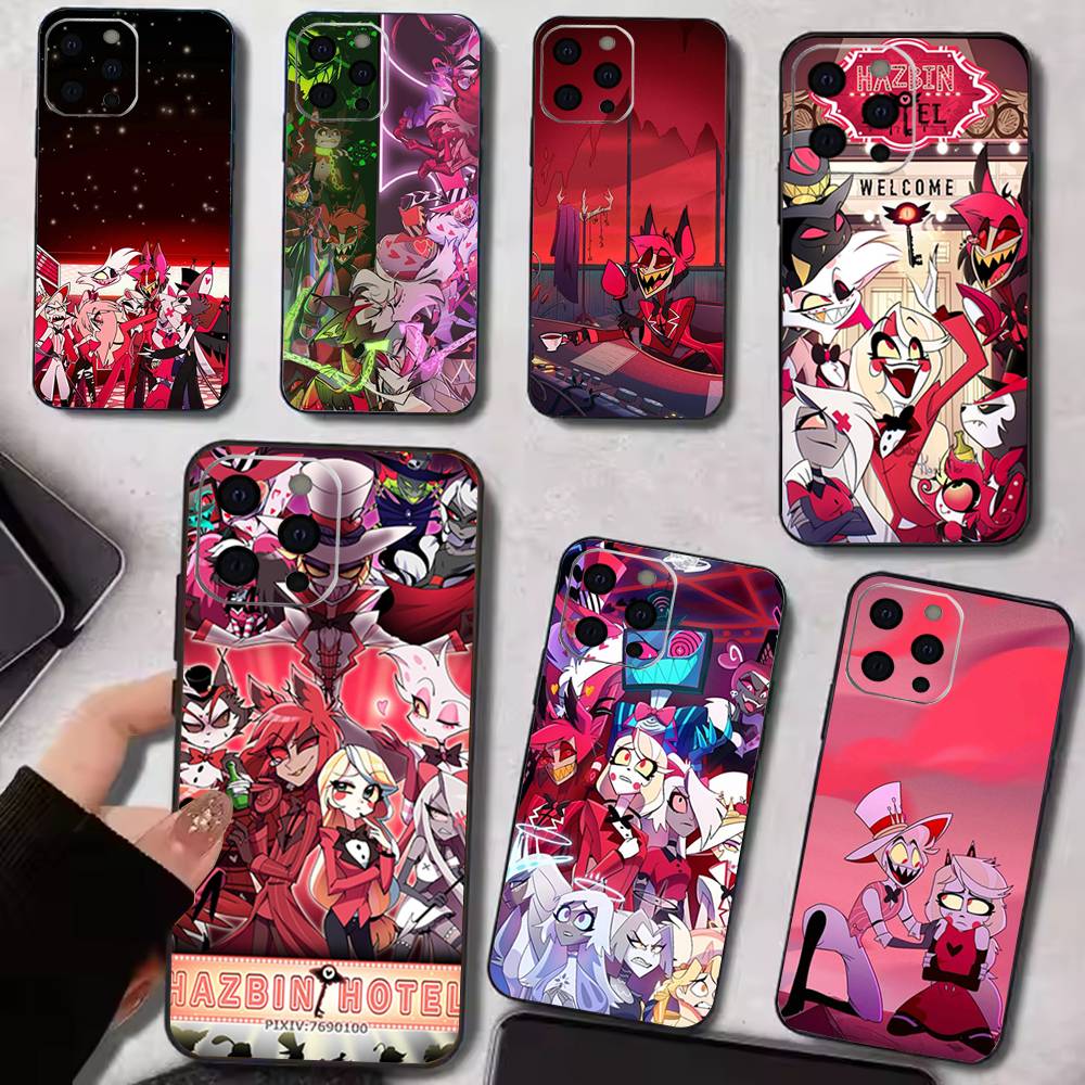 Чехол для телефона H-Hazbin H-Hotel для iPhone 17, 16, 15, 14, 13, 12, 11 Plus, Pro Магнитный для Magsafe Беспроводная зарядка
