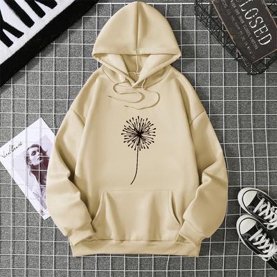 Толстовка с многоцветным принтом одуванчиков, корейская эстетика харадзюку, готическая женская осенне-зимняя толстовка