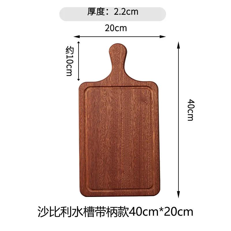 Разделочная доска из черного дерева, ореховое дерево, тарелка для стейков, деревянная обеденная тарелка, поднос для пиццы, праздничный хлеб, принадлежности для ресторана