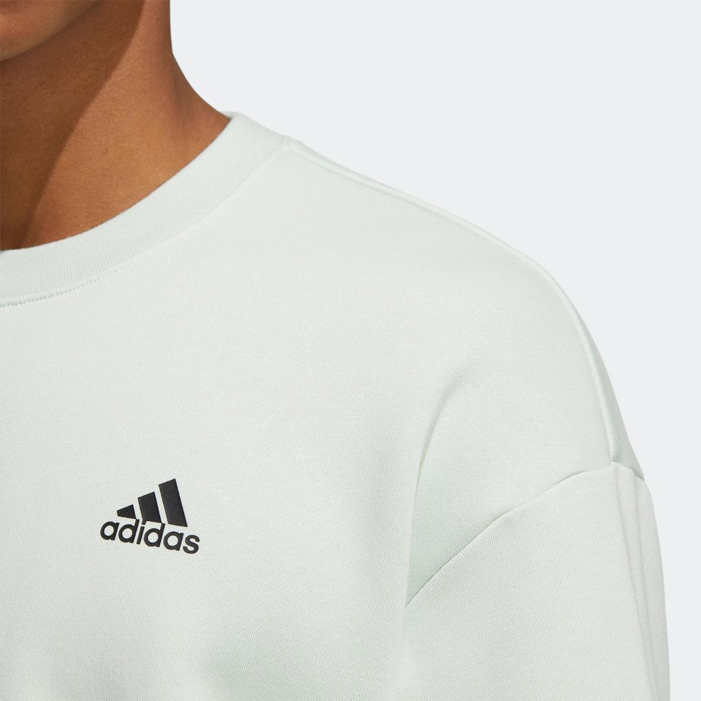 adidas Сплошной цветной пуловер с принтом логотипа, толстовка с длинными рукавами, топы унисекс, светло-зеленый IB2714