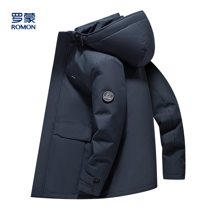 Romon Men's 90% Goose Down Mid-Length Jacket