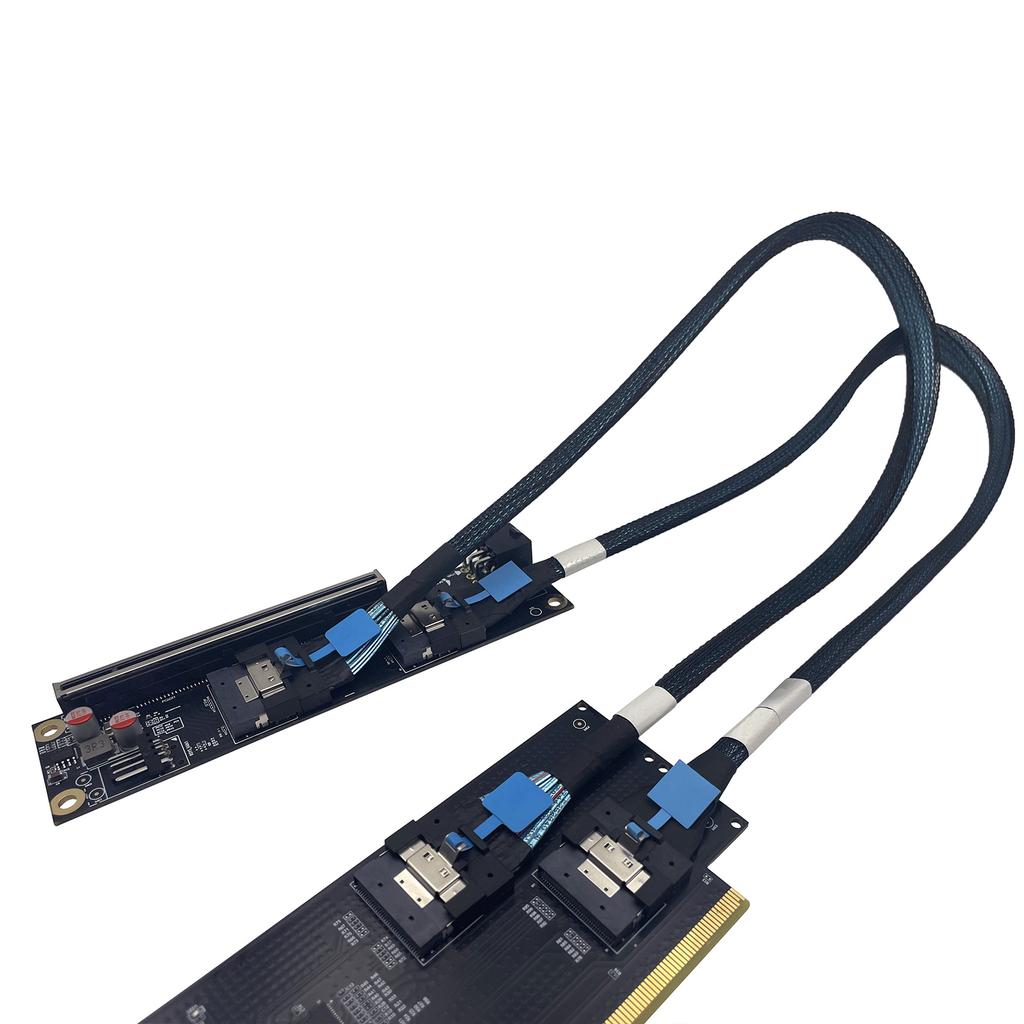 Радиатор для карты расширения GPU SFF-8654 8i PCIe Split Adapter Двойное питание (PCIe + 6PIN DC) для внешней видеокарты