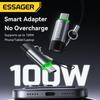 Essager 100 Вт 5 А Умный OTG-адаптер с автоотключением Type C OTG-коннектор С ремешком Для iPhone 17 16 15 Телефонов Android Планшета Ноутбука