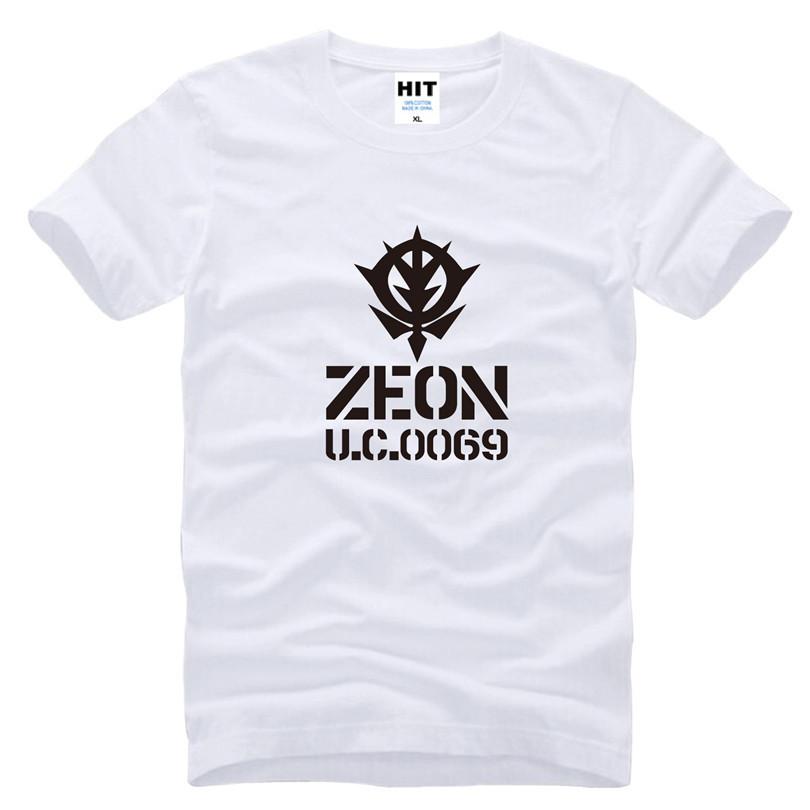 Unisex tshirt luxury brand Zeon UC 0069 Printed T Shirt Unisex Summer Short Sleeve Cotton Anime Tshirt Cartoon Tee
